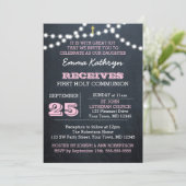 シャルボードライツピンクファーストコミューン招待状 招待状 (スタンド正面)