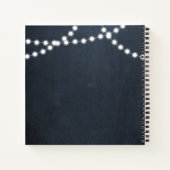 シャルボードライトティール（緑がかった色）バルミツワーゲストブック ノートブック (裏面)