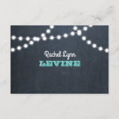 シャルボードライトティール(緑がかった色)バルミツワーノートカード ノートカード (正面)