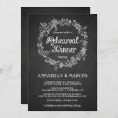 シャルボードリハーサルディナーフローラ招待状 招待状 (正面/裏面)