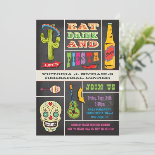 シャルボードリハーサルディナーメキシコフィエスタ 招待状 (スタンド正面)