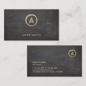 シャルボードリュックス金ゴールドサークルモノグラム 名刺 (正面/裏面)