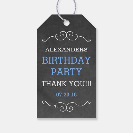 シャルボードルックバースデーパーティー ギフトタグ (正面)