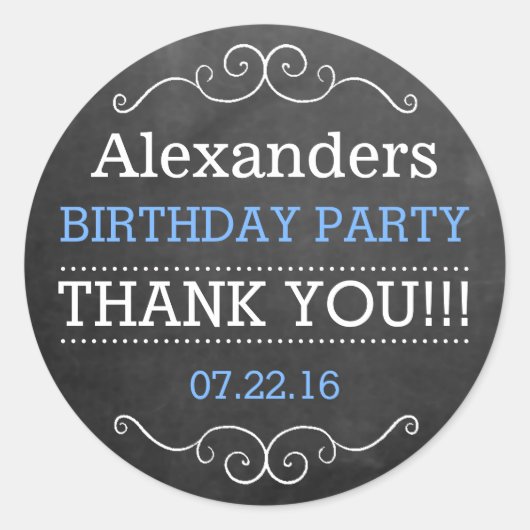 シャルボードルック – バースデーパーティー ラウンドシール (正面)