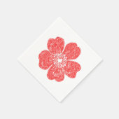 シャルボードワイルドレッドローズ スタンダードカクテルナプキン (角)