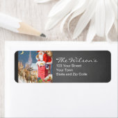 シャルボードヴィンテージサンタクリスマス差出人住所 ラベル (インサイチュ)