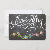 シャルボードヴィンテージフローラガーランドウェディングRSVP 出欠カード (裏面)