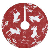 シャルボード交差矢印ムースクリスマス ブラッシュドポリエステルツリースカート (正面)