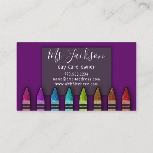 シャルボード先生のネームレインボーグリッタークライアンズ 名刺 (裏面)