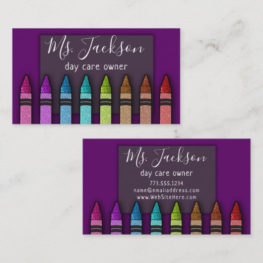 シャルボード先生のネームレインボーグリッタークライアンズ 名刺 (正面/裏面)