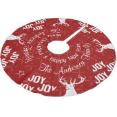 シャルボード十字矢のクリスマス ブラッシュドポリエステルツリースカート (アングル)