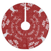 シャルボード十字矢のクリスマス ブラッシュドポリエステルツリースカート (正面)