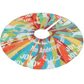 シャルボード十字矢のクリスマス ブラッシュドポリエステルツリースカート (アングル)