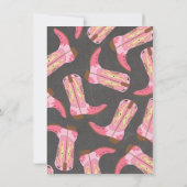 シャルボード女性のカーボーイバチェロレッテウィークエンドゲタウェイ 招待状 (裏面)