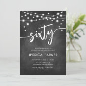 シャルボード白黒60thバースデーパーティー 招待状 (スタンド正面)