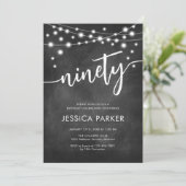 シャルボード白黒90thバースデーパーティー 招待状 (スタンド正面)