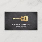 シャルボード金ゴールドギター先生ギタリスト 名刺 (正面)