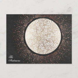 シャルボード金ゴールドスタークリスマスホリデー ポストカード