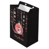 シャルボード雪だるまナビダッド ミディアムペーパーバッグ (正面アングル)