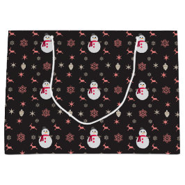 シャルボード雪だるまナビダッド ラージペーパーバッグ
