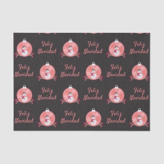 シャルボード雪だるまフェリズナビダッド 薄葉紙 (正面)