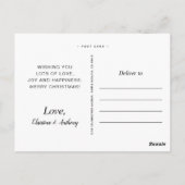 シャルボード非常に陽気なクリスマスフォトホリデー ポストカード (裏面)