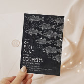 シャルボード魚釣り1歳の誕生日 招待状