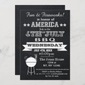 シャルボード7月4日BBQホリデーパーティー招待状 招待状 (正面/裏面)