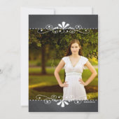 シャルボードwフォト卒業パーティー招待状 招待状 (裏面)