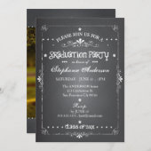 シャルボードwフォト卒業パーティー招待状 招待状 (正面/裏面)