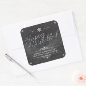 シャルボーフェイクドシルバーグリッターハヌカー スクエアシール (封筒)