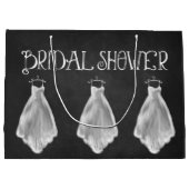 シャルボ結婚ードドレスブライダルシャワー抱き枕 ラージペーパーバッグ (裏面)