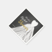 シャルボ結婚ードレスブライダルシャワー スタンダードカクテルナプキン (角)