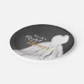 シャルボ結婚ードレスブライダルシャワー ペーパープレート (アングル)