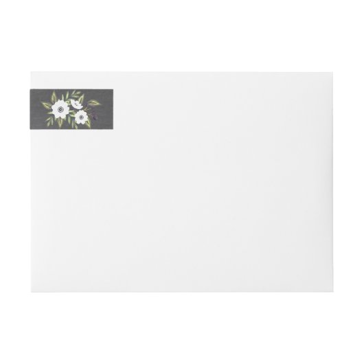 シャルボ色彩の鮮やかードアネモネス差出人住所ラベル ラップアラウンドラベル (正面)