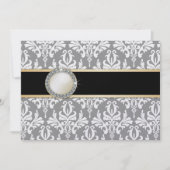 シャルラマンヴィンテージダマスク結婚式招待状 招待状 (正面)