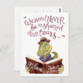 シャルルやる気を起こさせるディケンズ引用文ウォーターカラークロック ポストカード (正面/裏面)