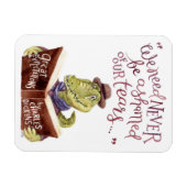 シャルルやる気を起こさせるディケンズ引用文ウォーターカラークロック マグネット (横)