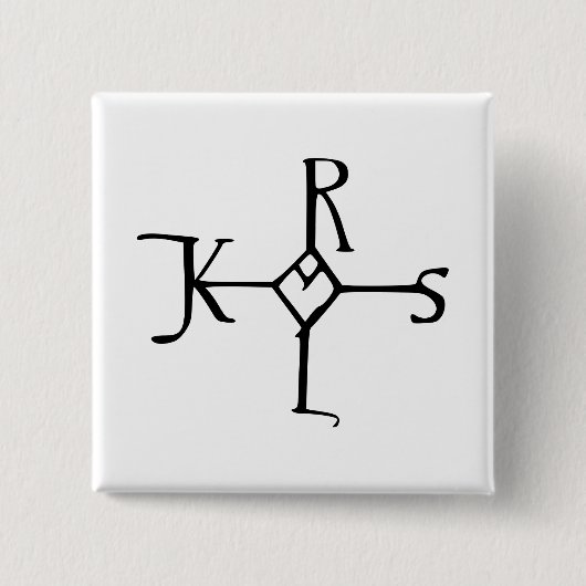 シャルルマーニュのモノグラム 缶バッジ (正面)