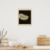 シャルルマーニュ帝国の展示814 AD ポスター (キッチン)