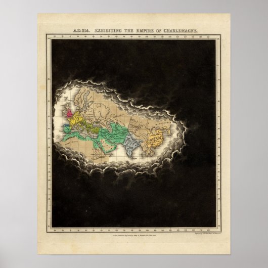 シャルルマーニュ帝国の展示814 AD ポスター (正面)