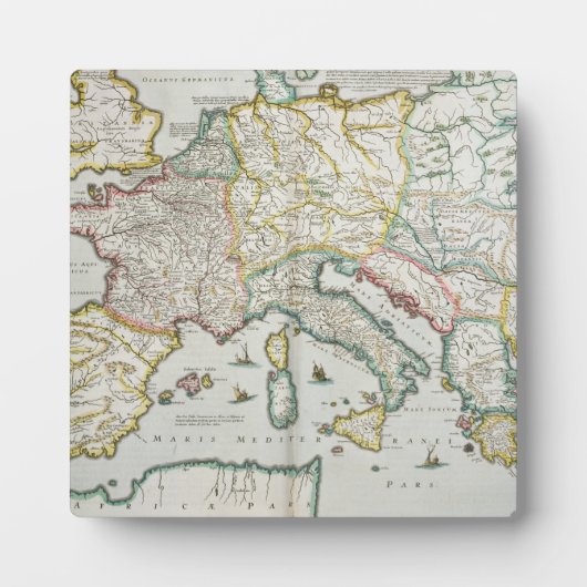 シャルルマーニュ帝国地図 フォトプラーク (正面)