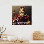 シャルルマーニュ&ランゲージズ引用文ポスター ポスター (キッチン)