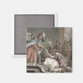 シャルルマーニュ(742-814)大使を受け取る マグネット (正面/裏面)