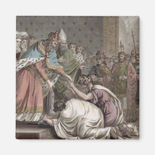 シャルルマーニュ(742-814)大使を受け取る マグネット (正面)