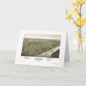 シャルルロアのPAのパノラマ式の地図- 1897年 カード (黄色い花)