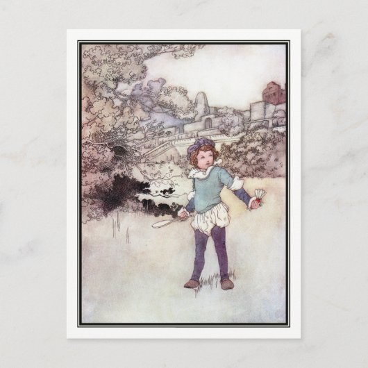 シャルルロビンソン – ヴィンテージ遊ボーイズバドミントン ポストカード (正面)