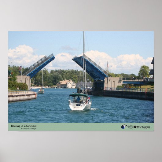 シャルルヴォワでボートをする – Charlevoix, MI ポスター (正面)
