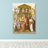 シャルル二世(823-77)はげ草版の写本の後に キャンバスプリント (インサイチュ (ウッドフロア))