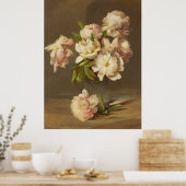 シャルル・エーサン・ポーター「花瓶の芍薬」 ポスター (キッチン)